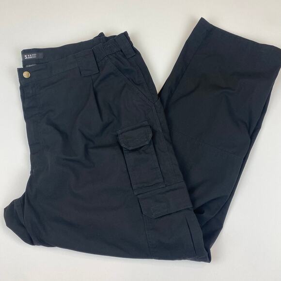 5.11 Tactical Relaxed Fit Cargo Utility Pants Black Mens 44 x 32 - Picture 1 of 11